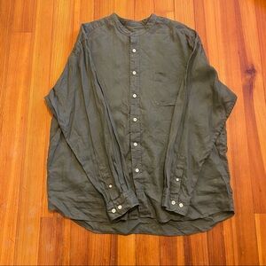 eddie bauer green button down